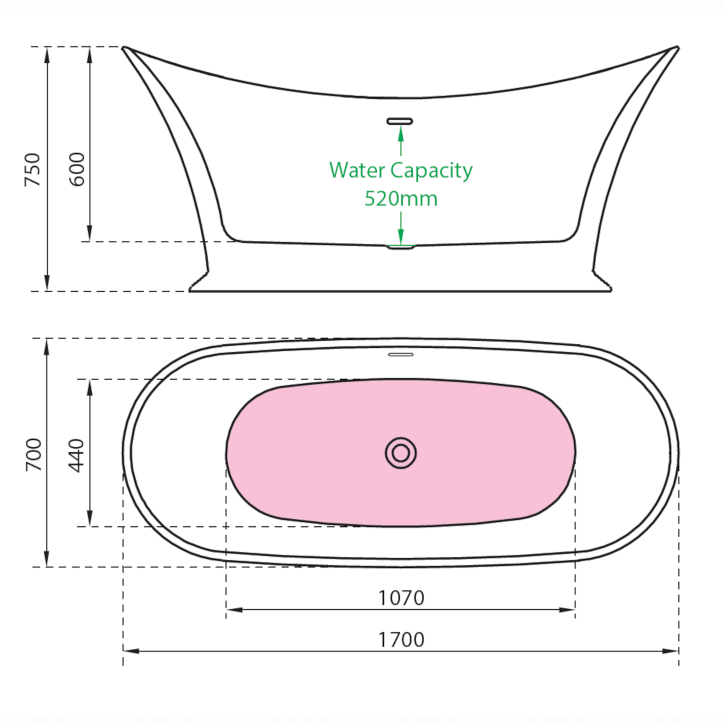 Charlotte Edwards Bathtubs Caliban - Gloss White