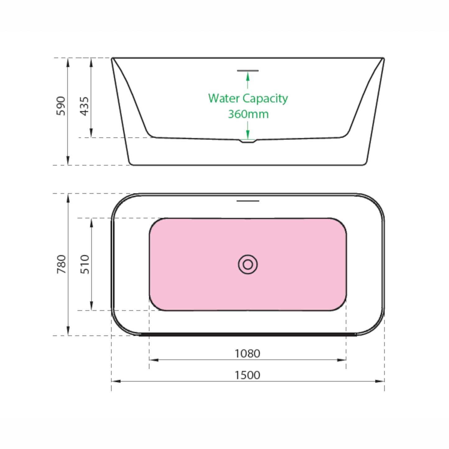 Charlotte Edwards Bathtubs Custom colour Leda - Gloss White