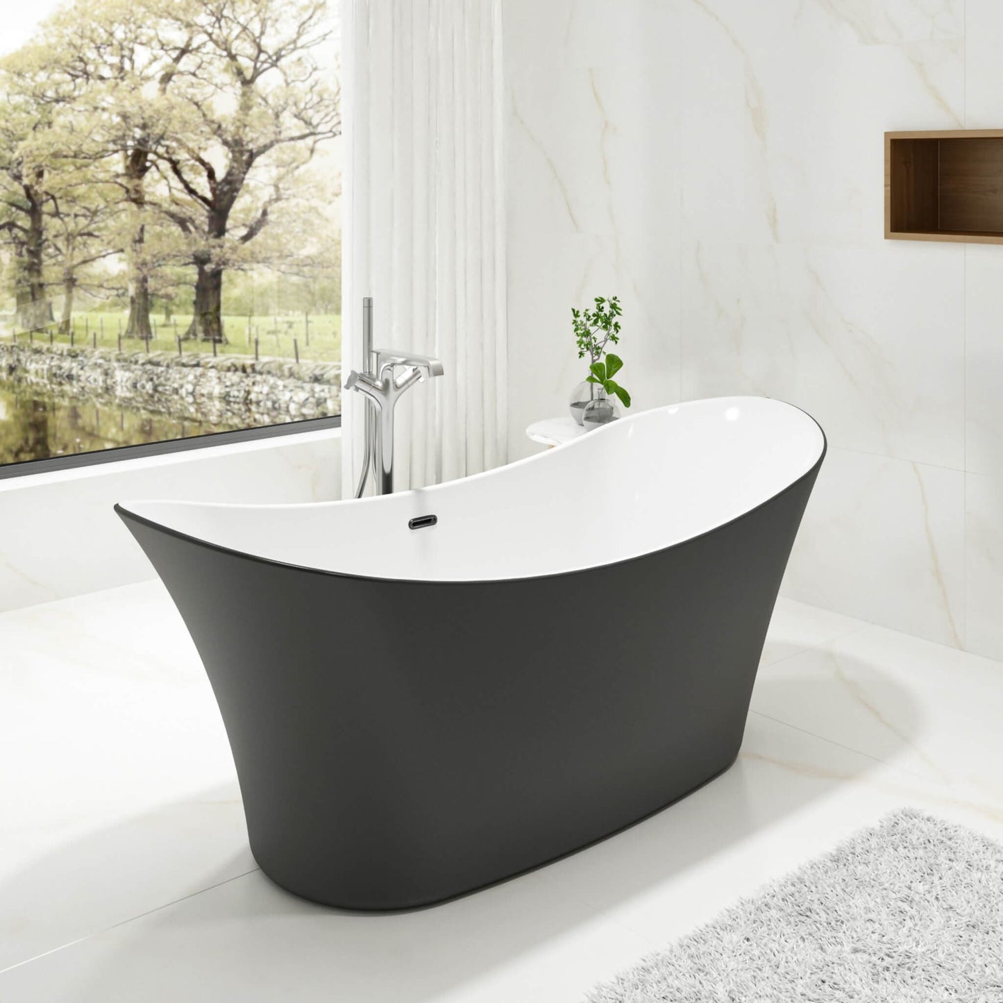 Charlotte Edwards Bathtubs Harrow - Matt Black