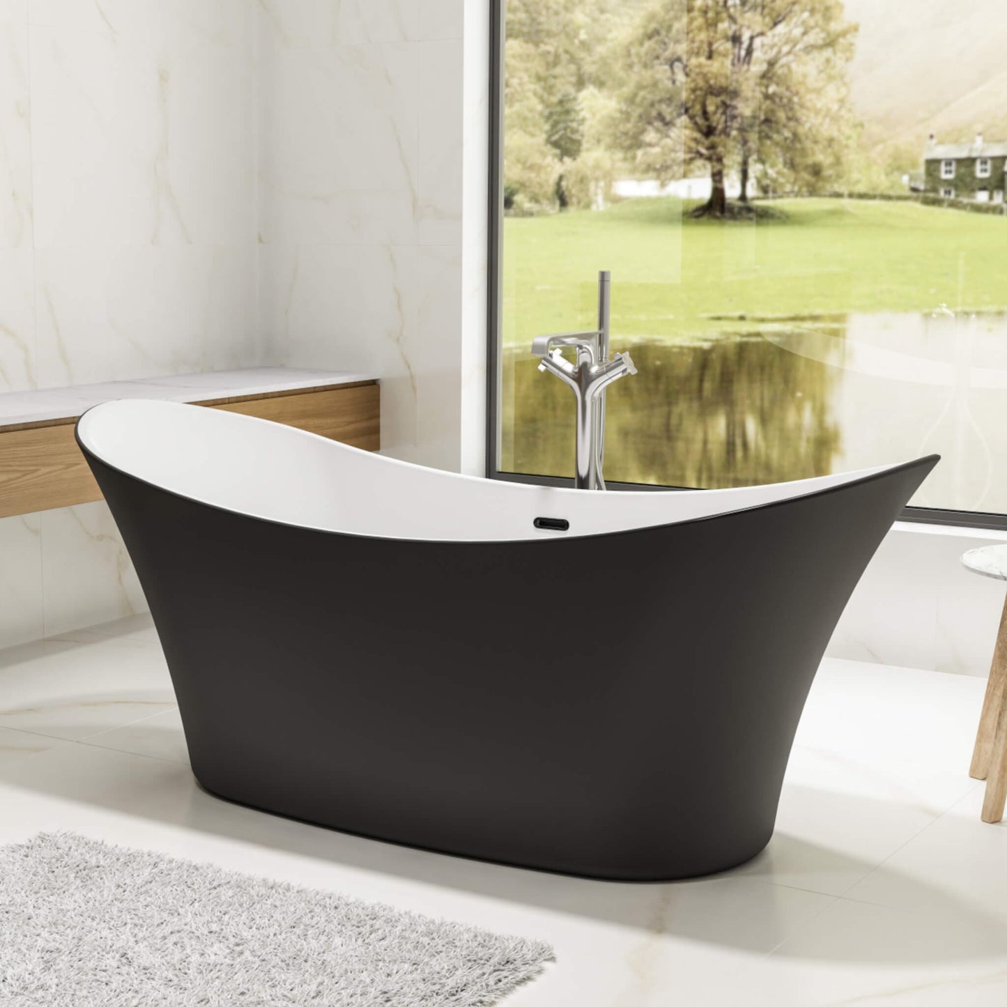Charlotte Edwards Bathtubs Harrow - Matt Black