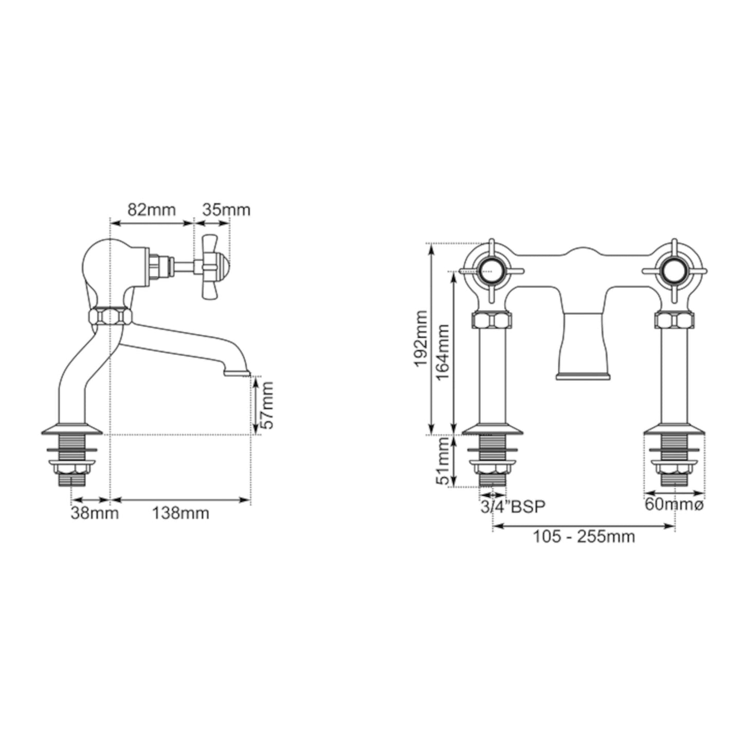 Hurlingham Bath Mixer
