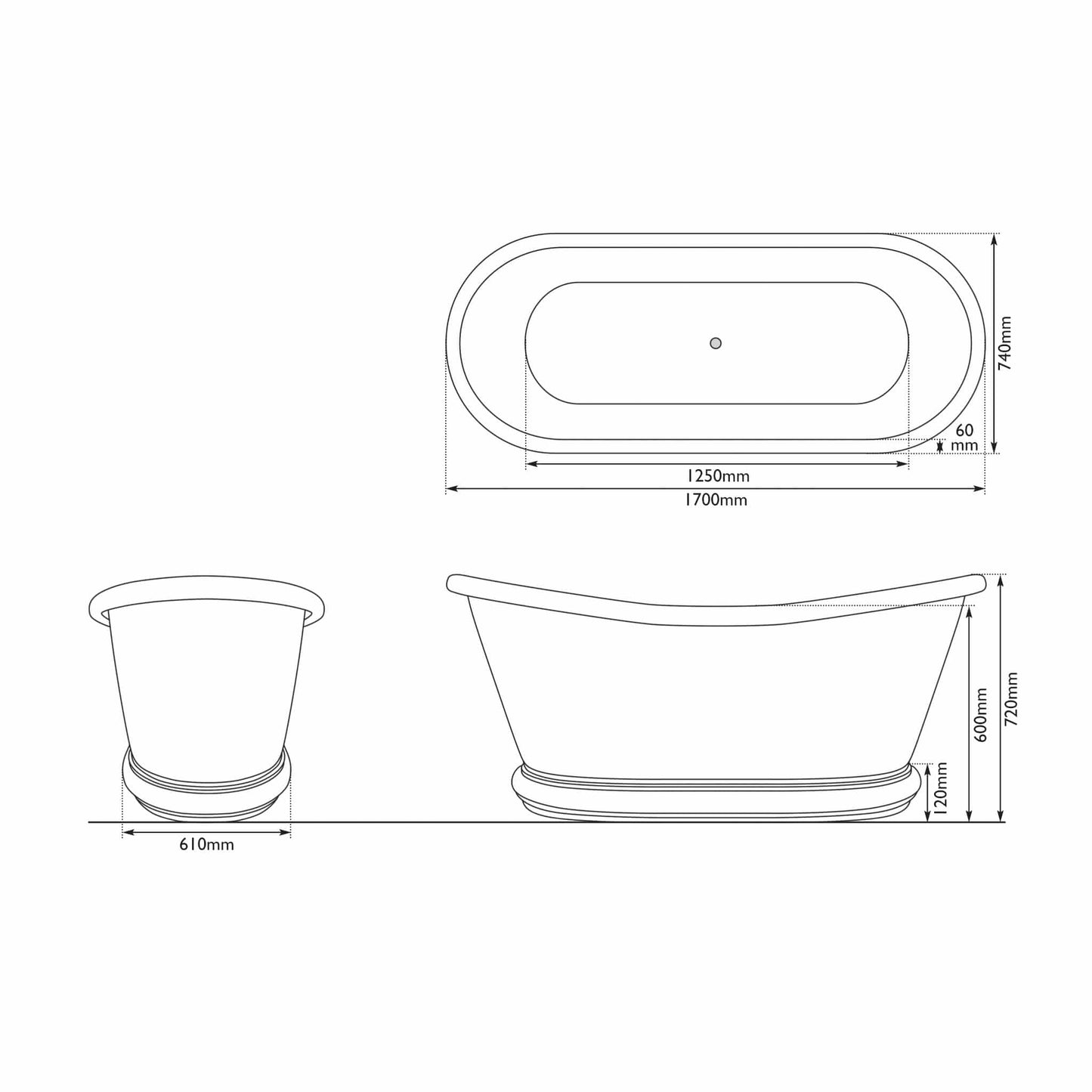 Hurlingham Bathtubs Brass Copper Bulle