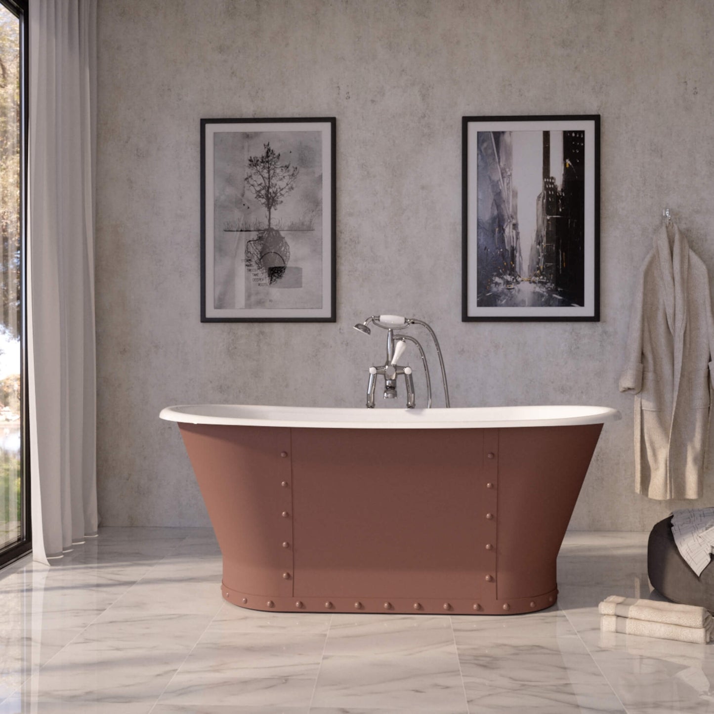 Hurlingham Bathtubs Brown Drayton - Brown