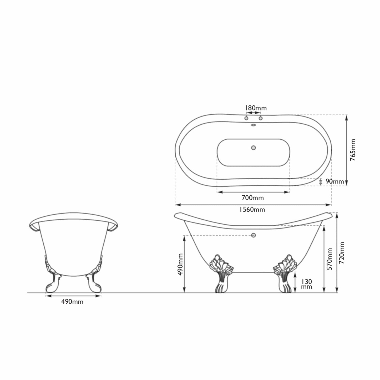 Hurlingham Bathtubs Byron - Mizzle