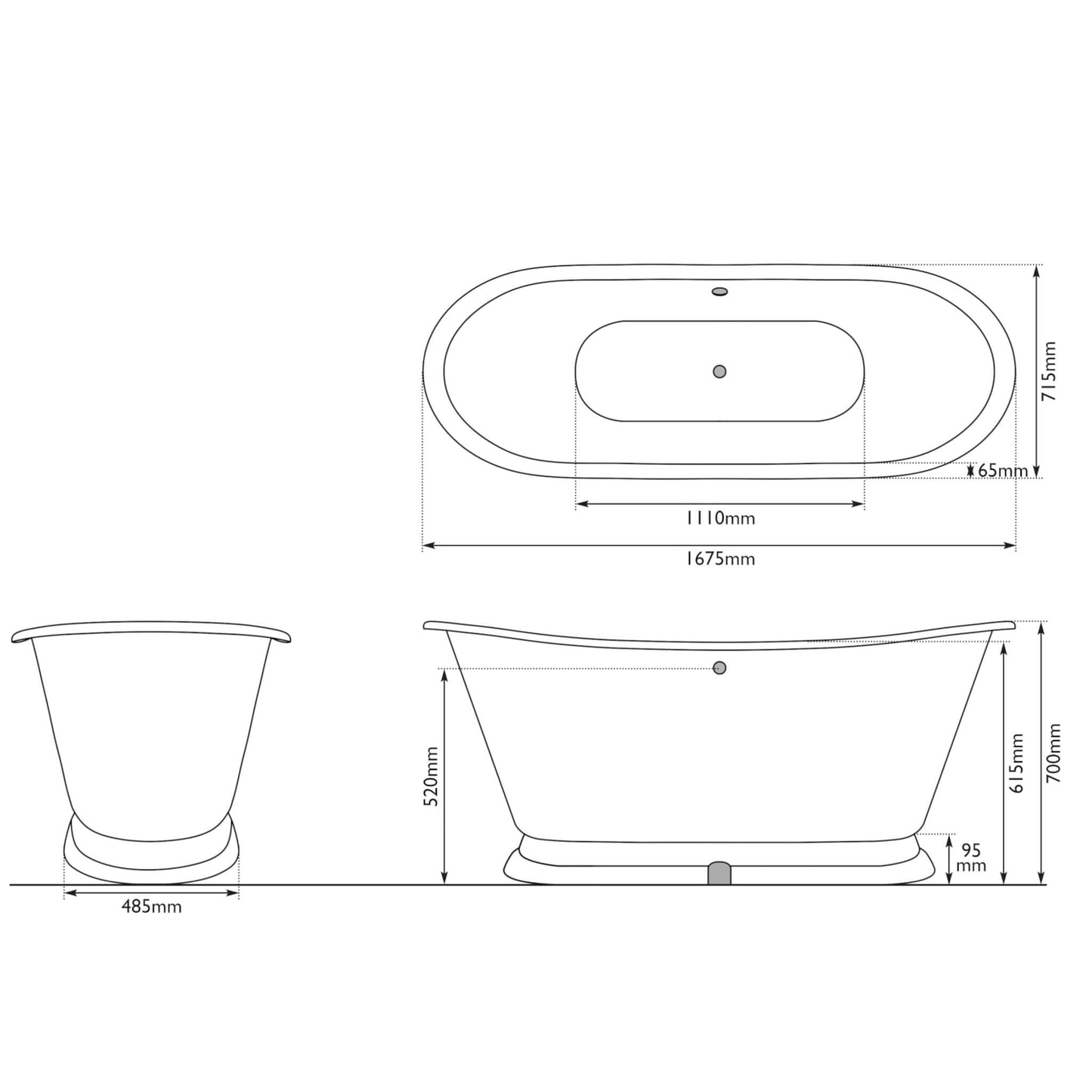 Hurlingham Bathtubs Galleon - Copper Leaf