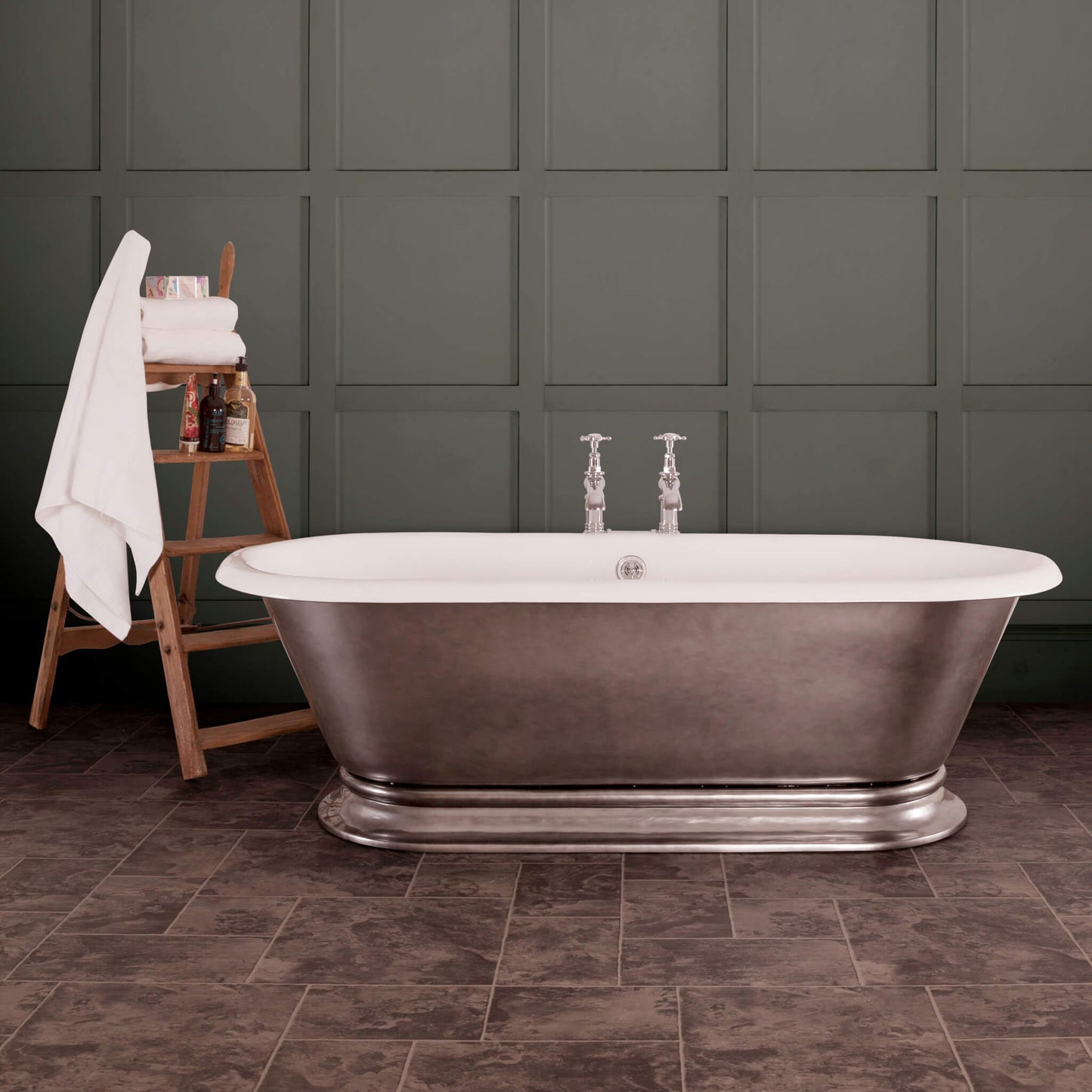 Hurlingham Bathtubs Grey / With Shikara - Pewter Lustre