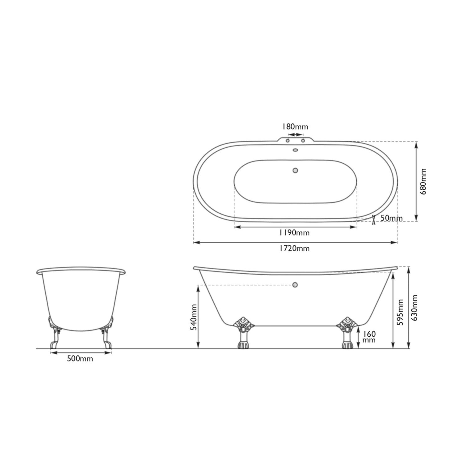 Hurlingham Bathtubs Prior - Downpipe
