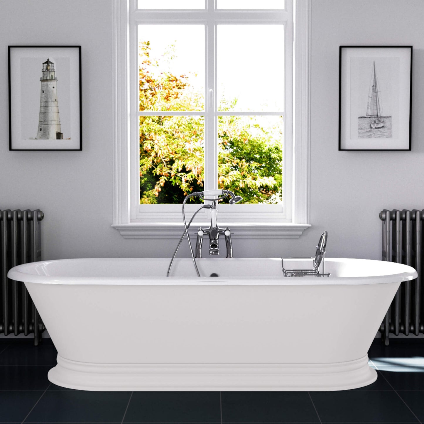 Hurlingham Bathtubs White / With Shikara - All White