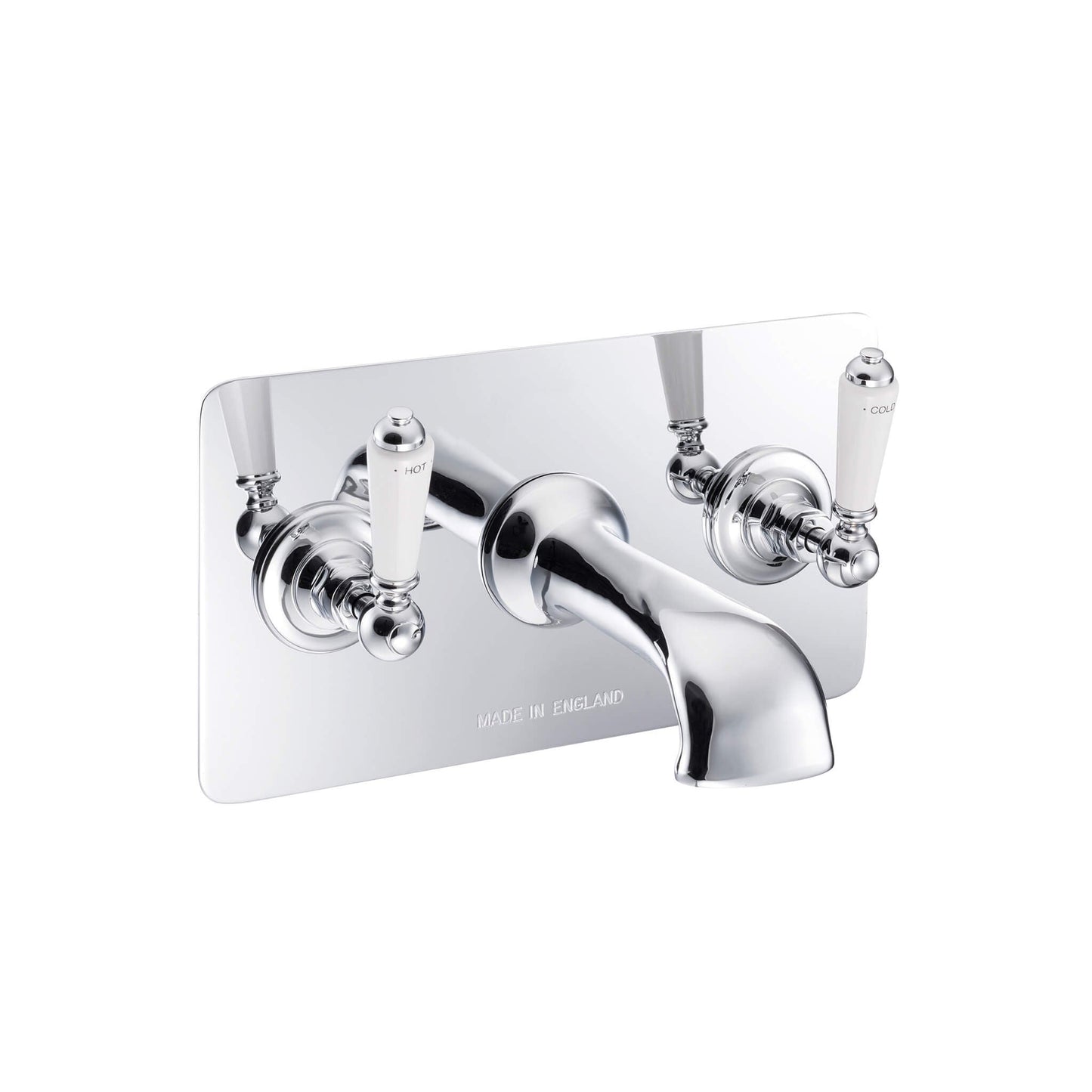 Hurlingham Chrome Wall Mounted Bath Filler Plate
