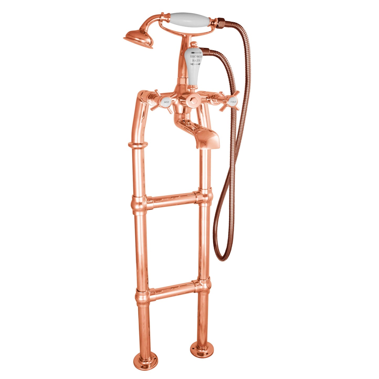 Hurlingham Copper / 700 mm Freestanding Mixer Taps