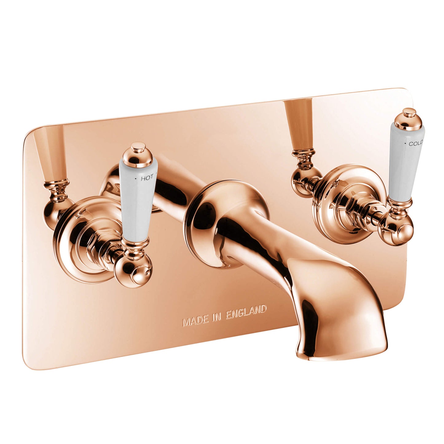 Hurlingham Copper Wall Mounted Bath Filler Plate