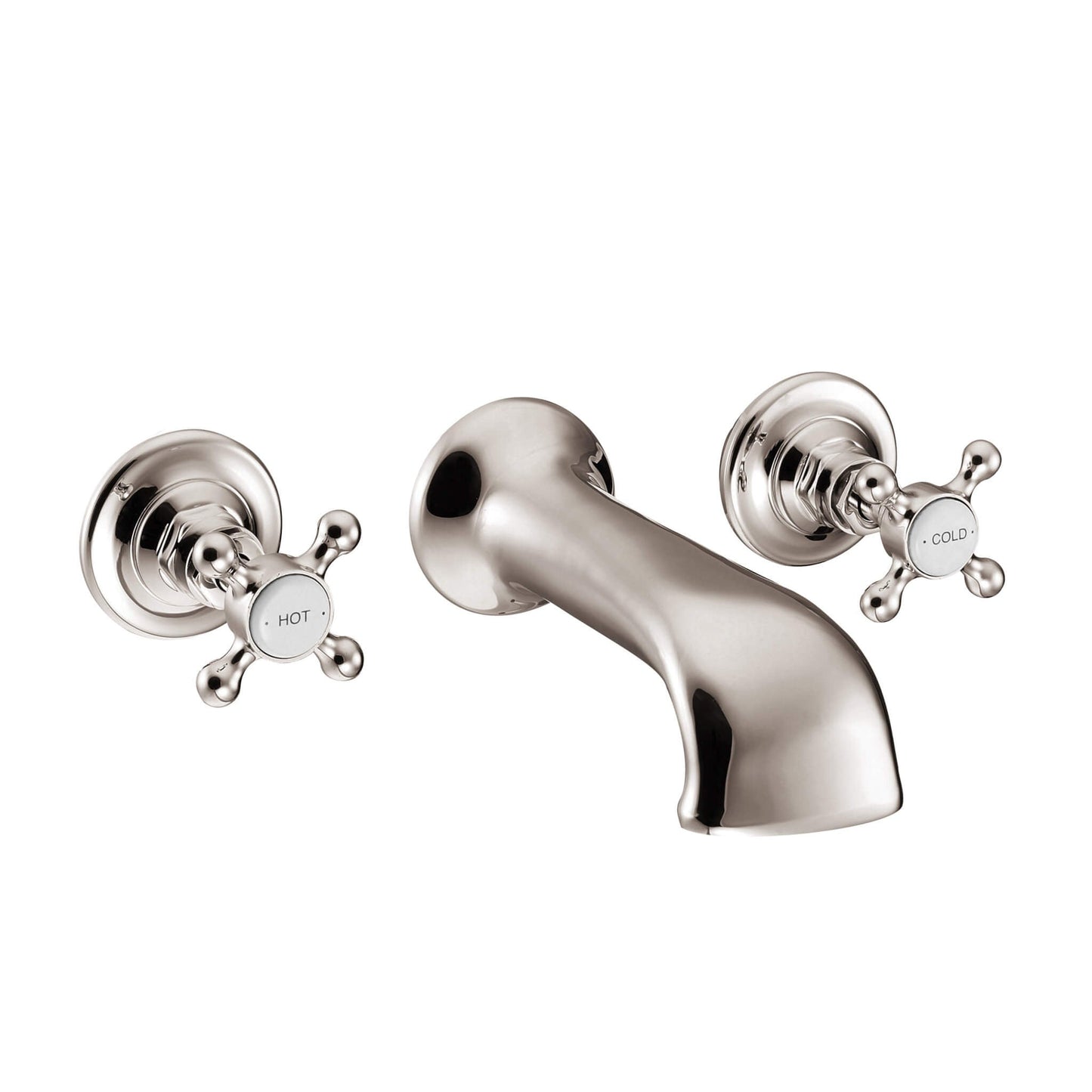 Hurlingham Nickel Wall Mounted Bath Filler (3 Holes)