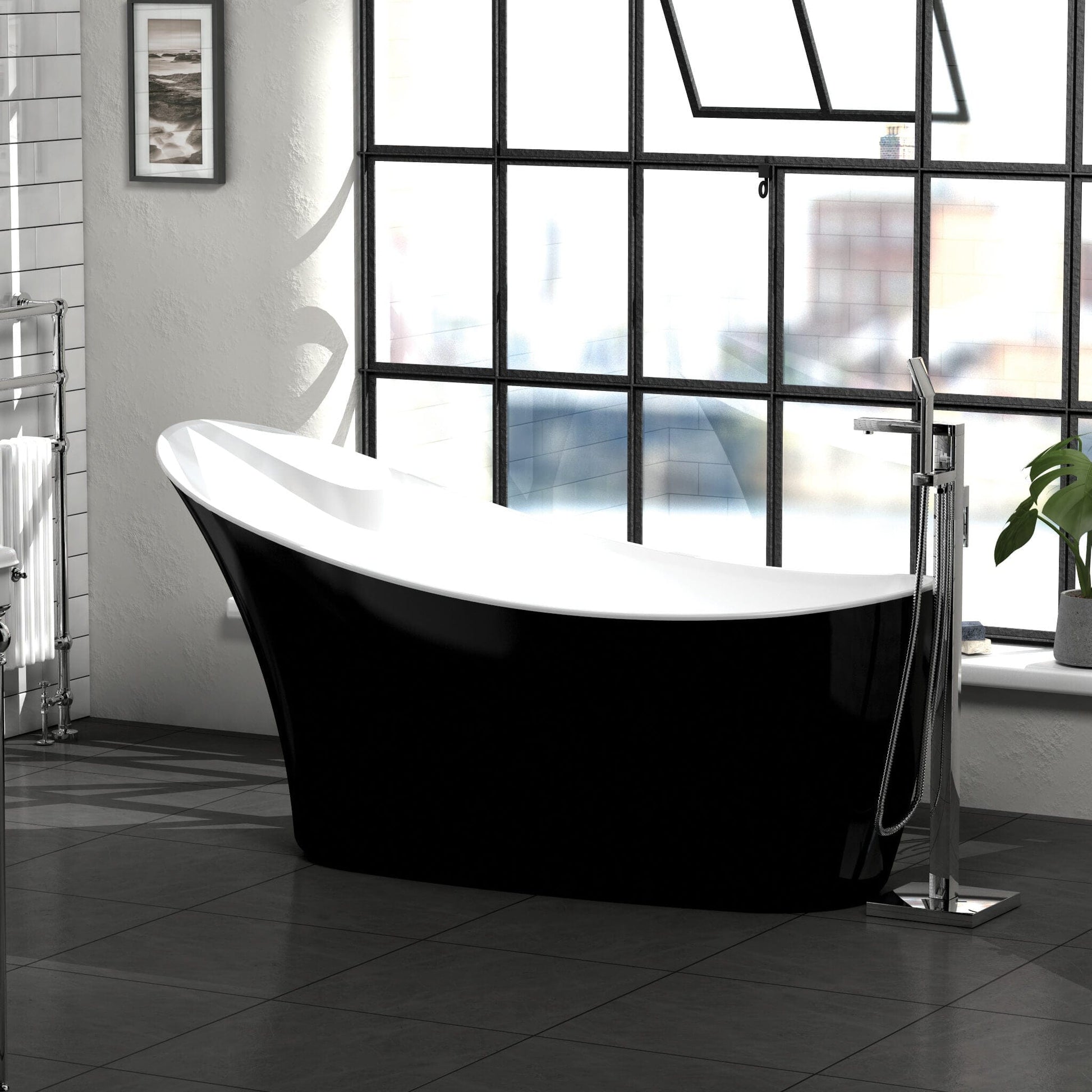 Charlotte Edwards Bathtubs 1720 X 730 X 800 mm Portobello - Gloss Black