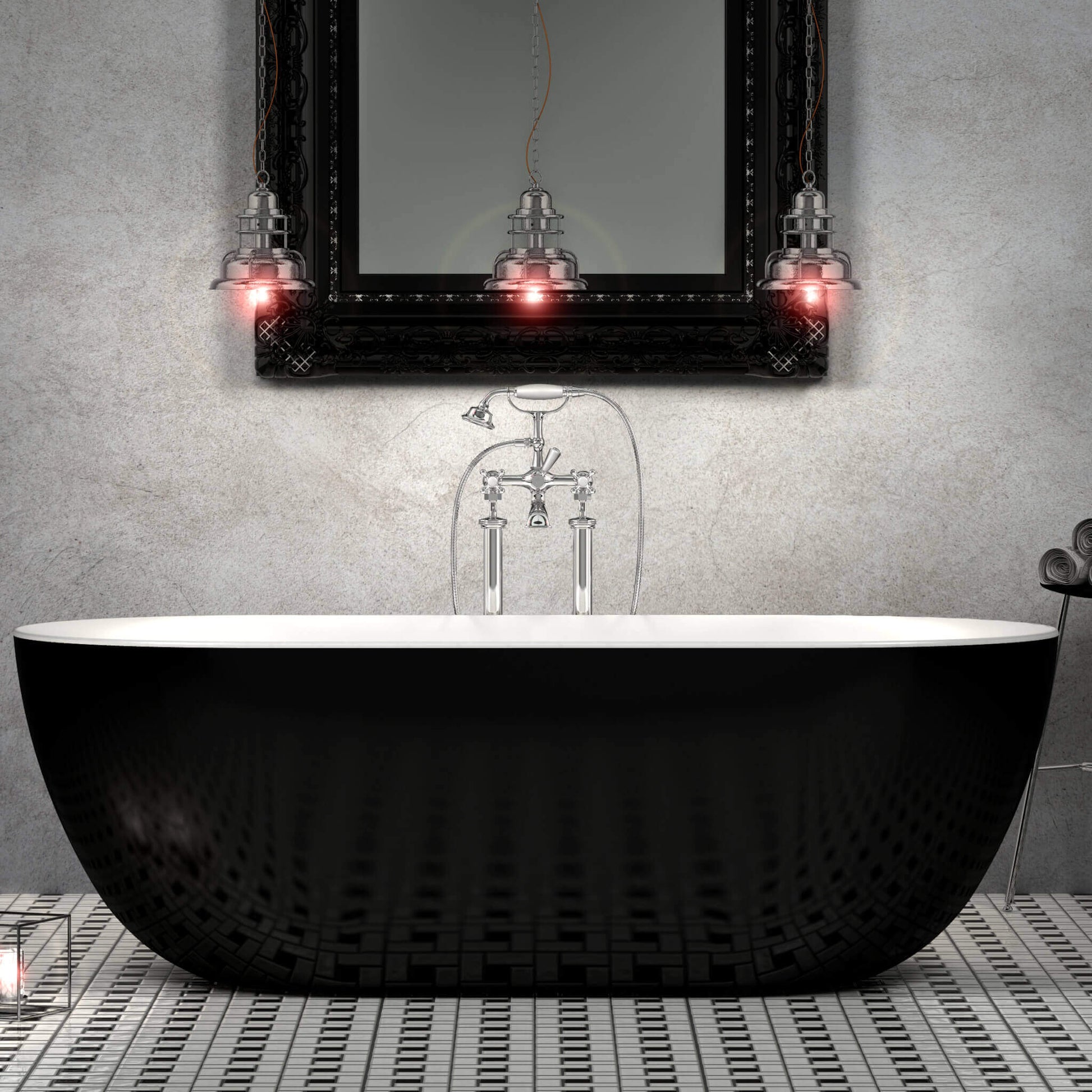 Charlotte Edwards Bathtubs Black Mayfair - Gloss Black