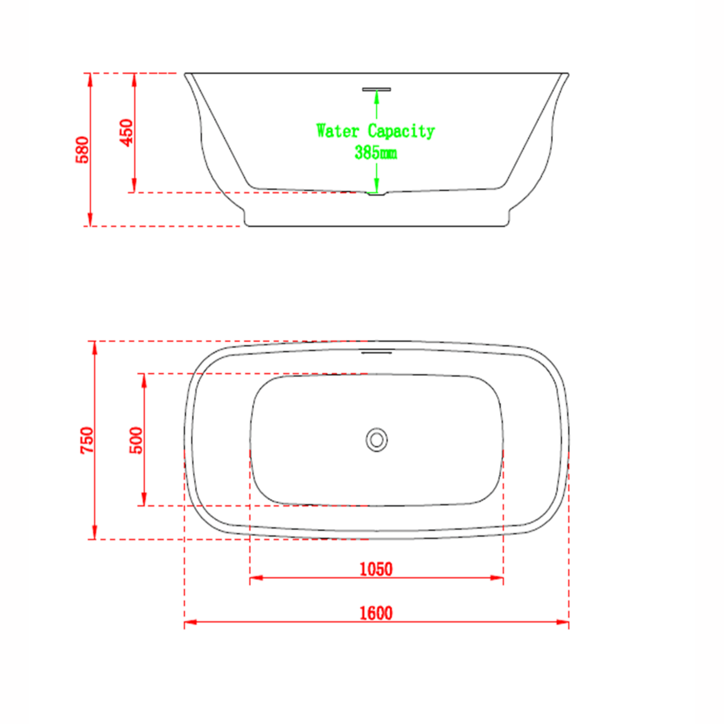 Charlotte Edwards Bathtubs Custom colour Cyllene - Gloss White