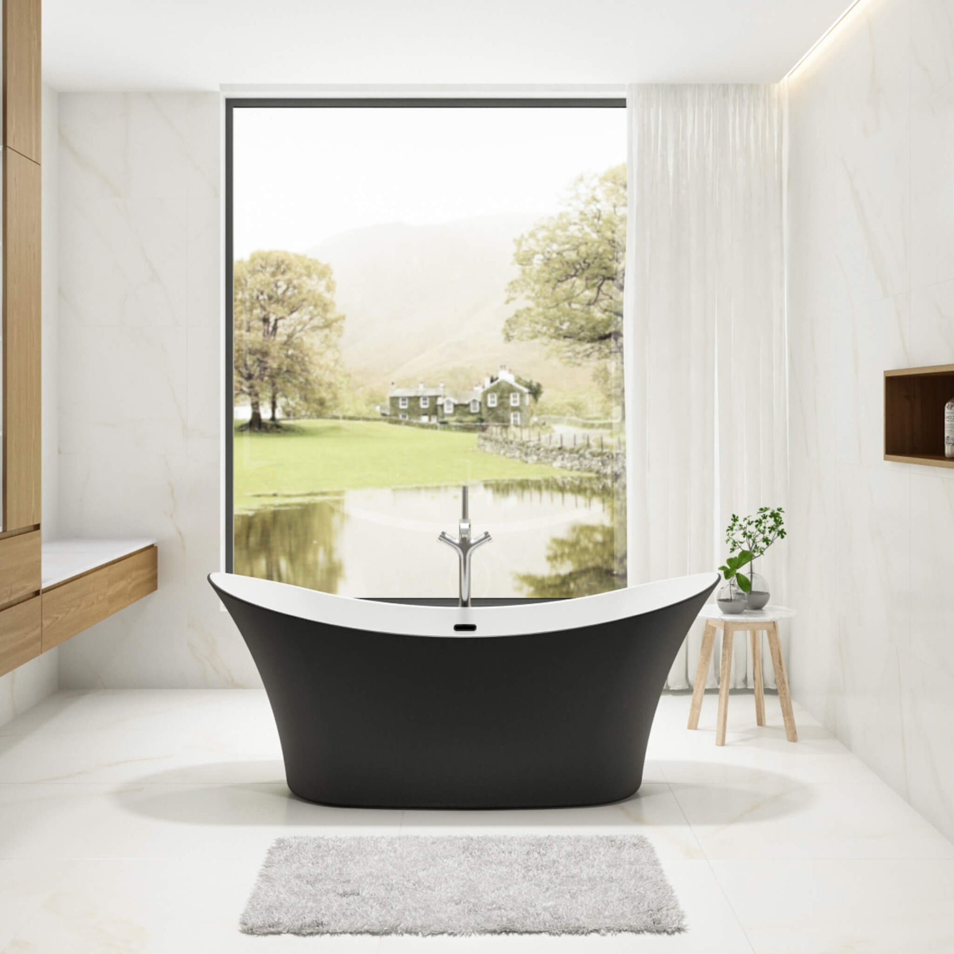 Charlotte Edwards Bathtubs Harrow - Matt Black