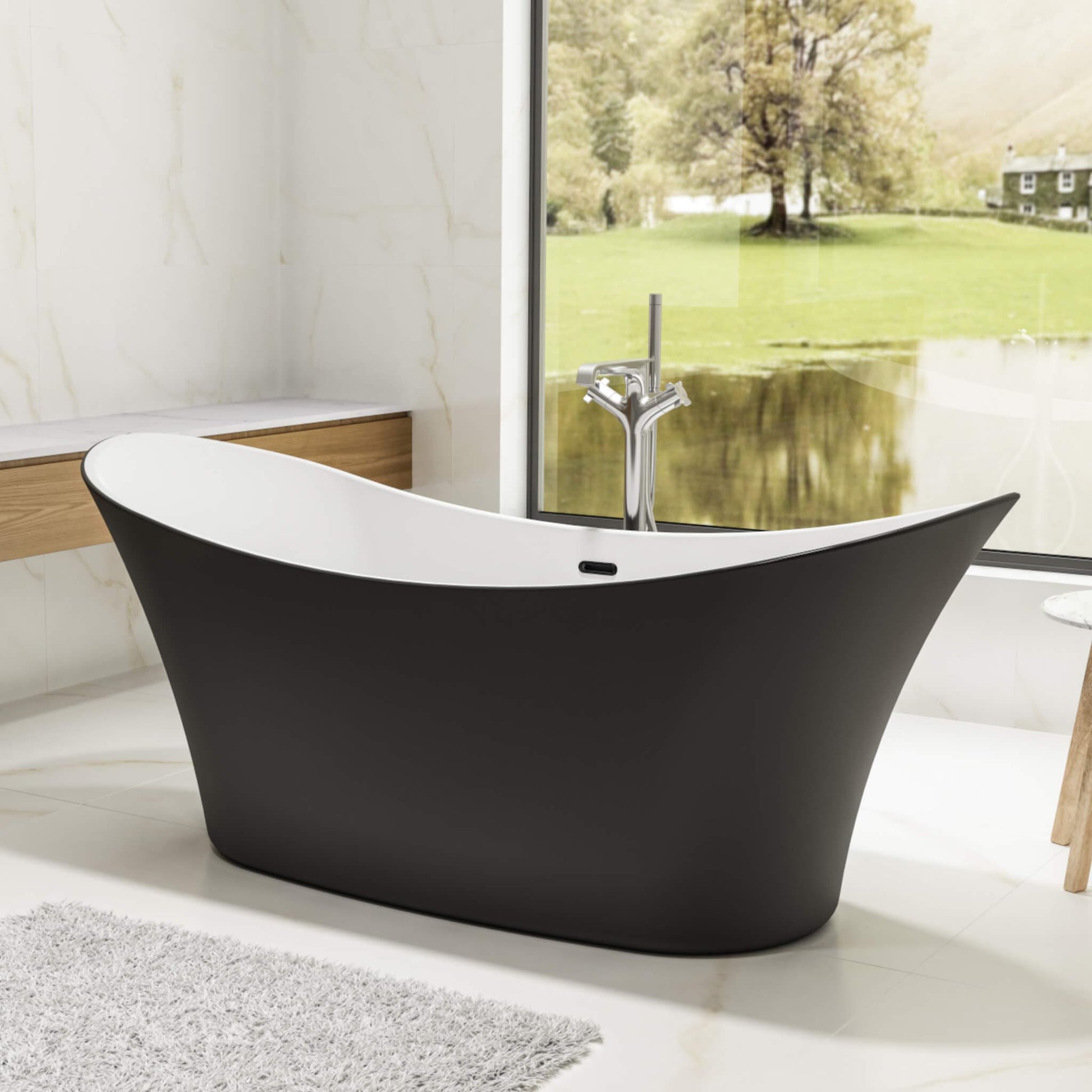 Charlotte Edwards Bathtubs Harrow - Matt Black