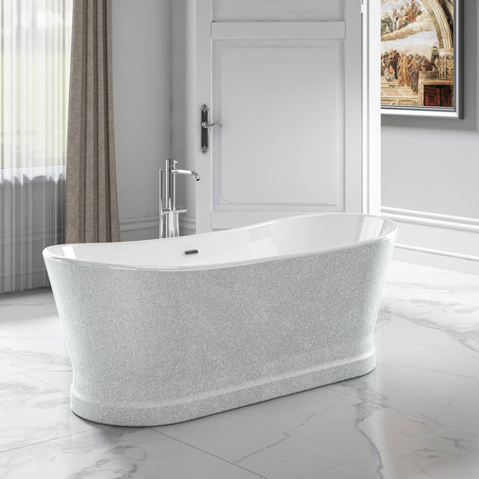 Charlotte Edwards Bathtubs Jupiter - Sparkling Silver