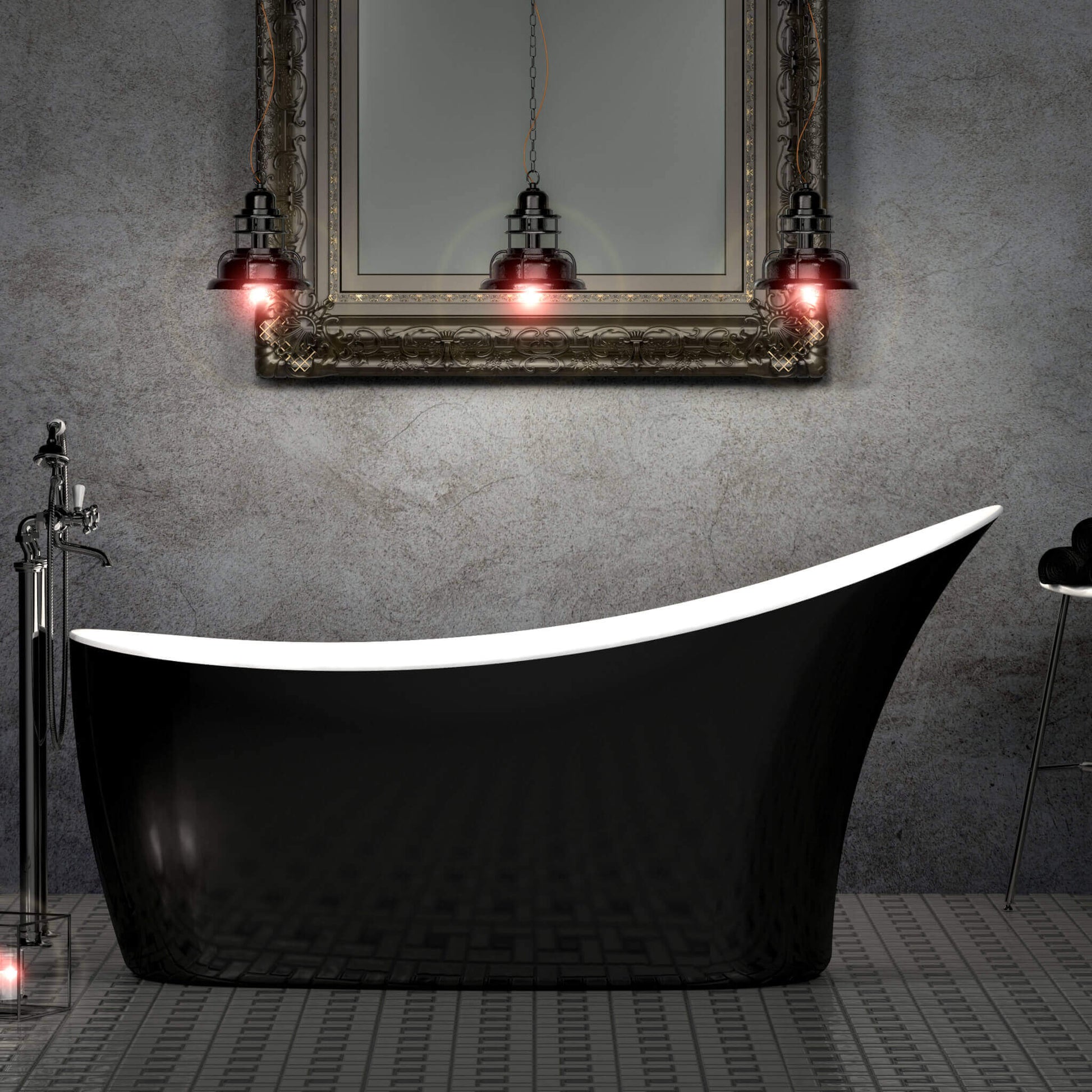 Charlotte Edwards Bathtubs Portobello - Gloss Black