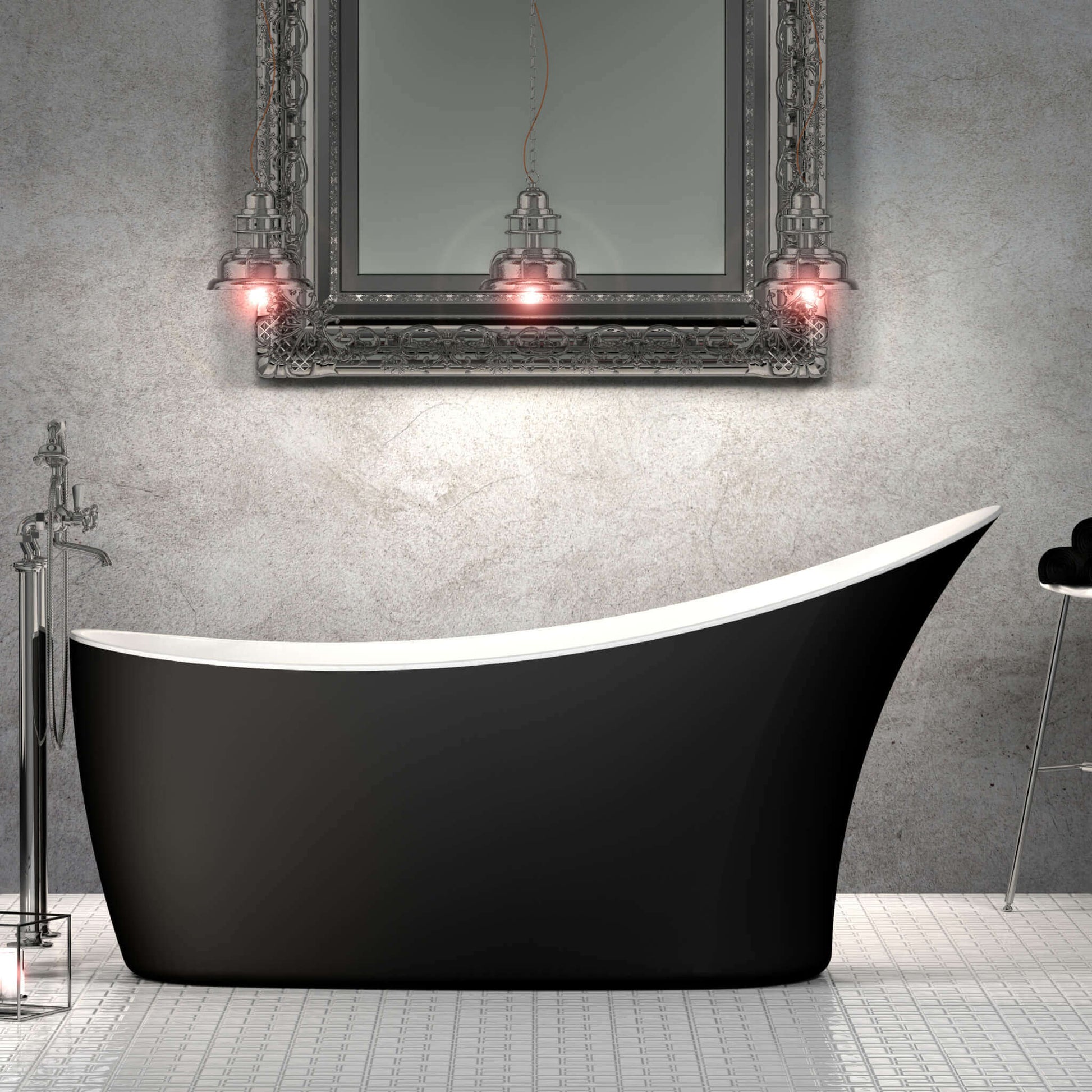 Charlotte Edwards Bathtubs Portobello - Matt Black