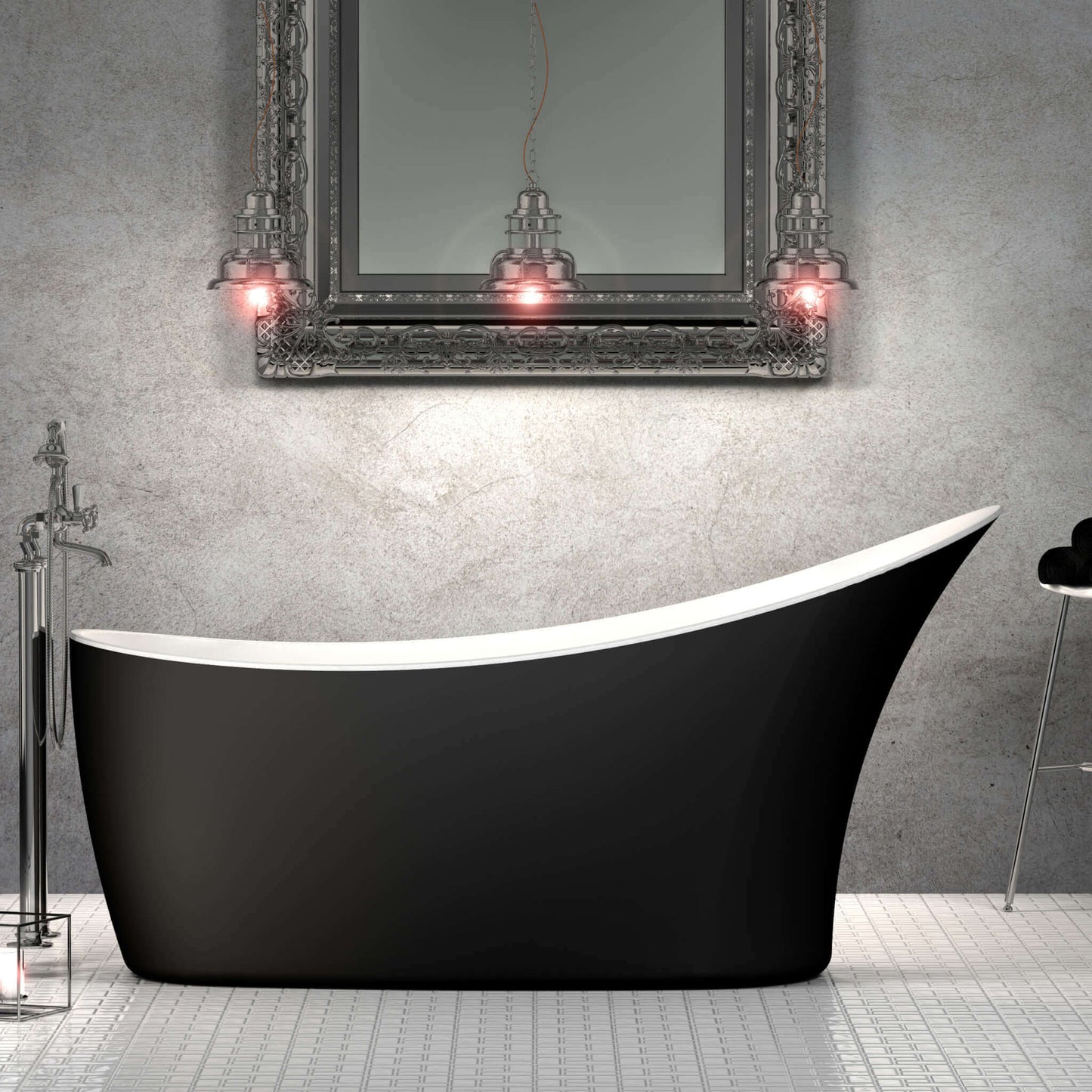 Charlotte Edwards Bathtubs Portobello - Matt Black
