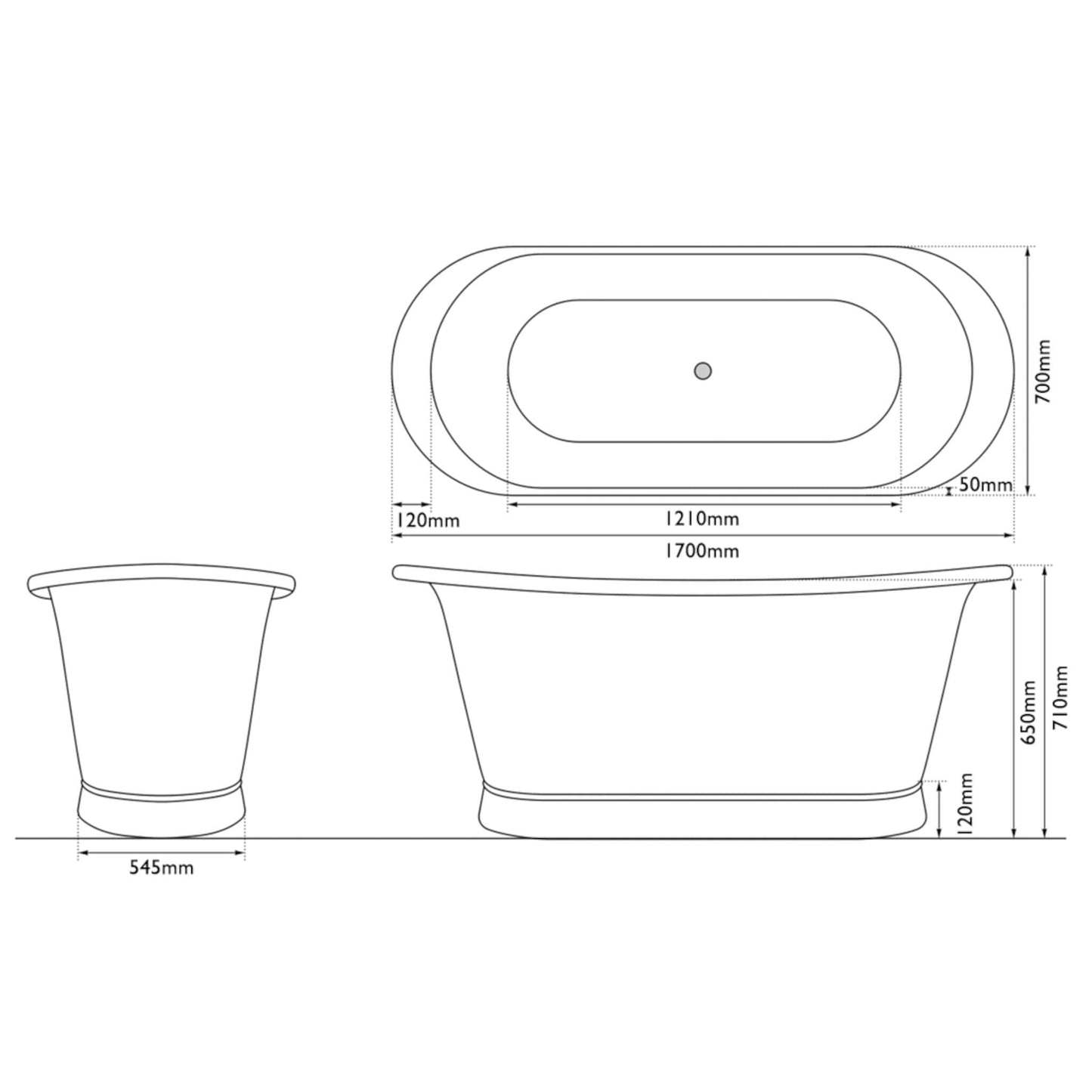 Hurlingham Bathtubs Copper Godolphin