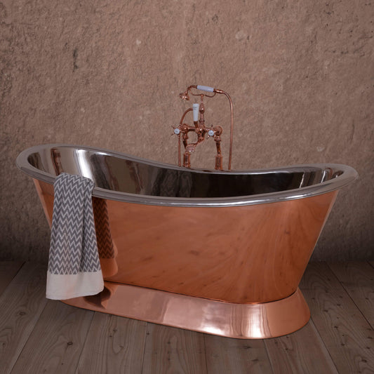 Hurlingham Bathtubs Copper / Nickel Copper Bateau - Copper/Nickel