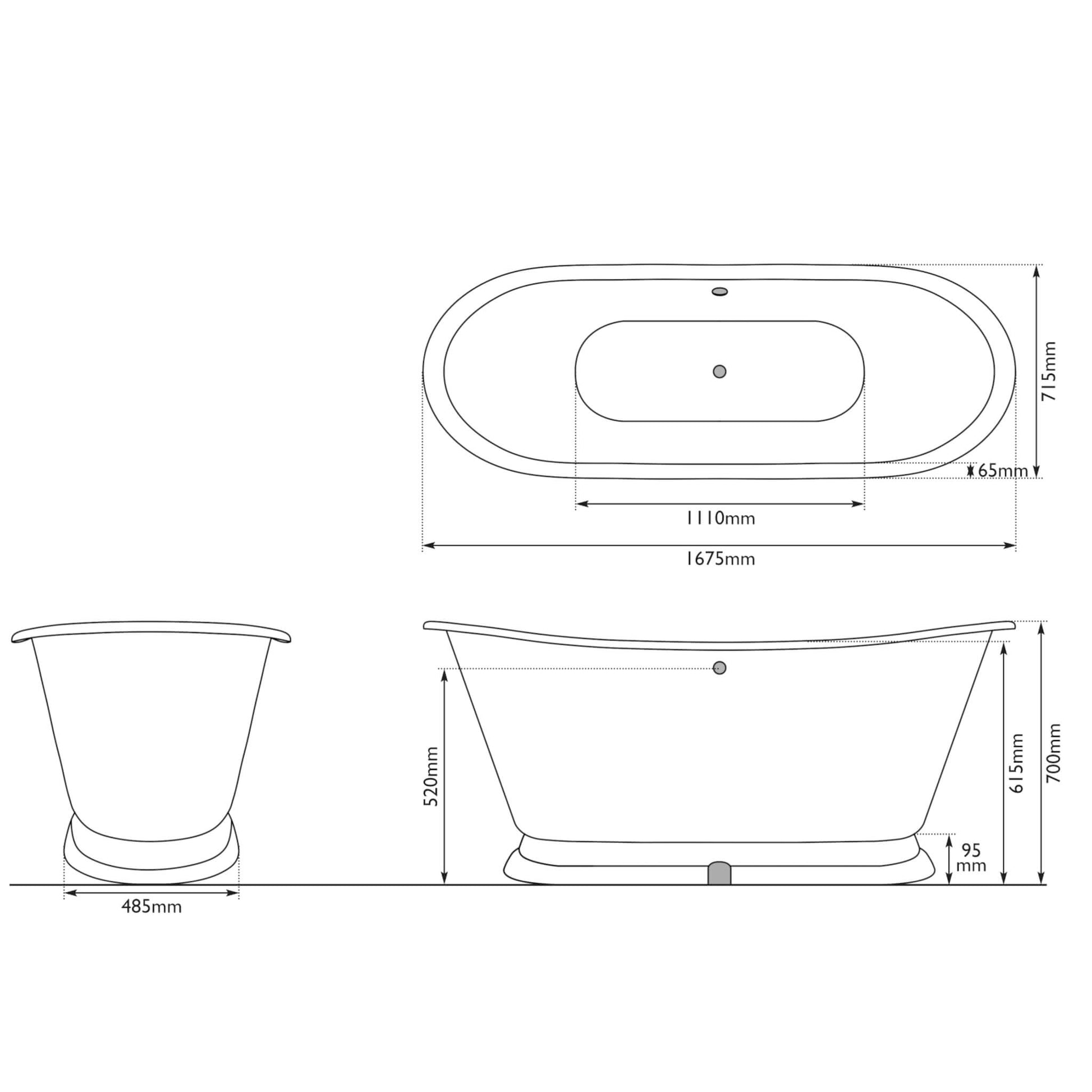 Hurlingham Bathtubs Galleon - Drawing Room Blue