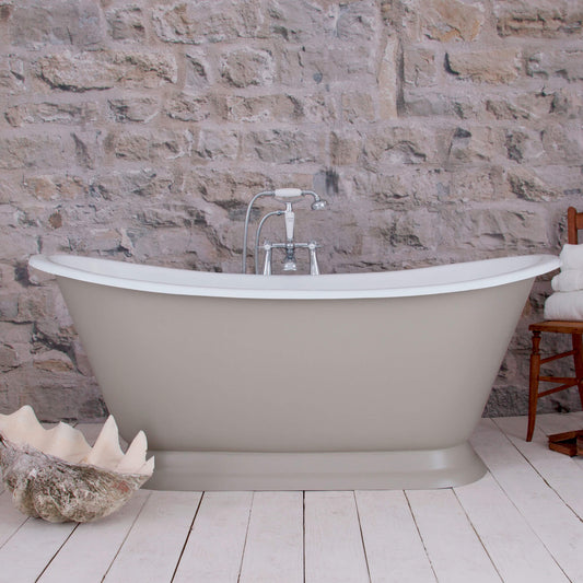 Hurlingham Bathtubs Grey Galleon - Hardwick White