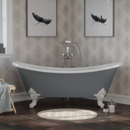Hurlingham Bathtubs Grey / Without / White Tebb - Plummet