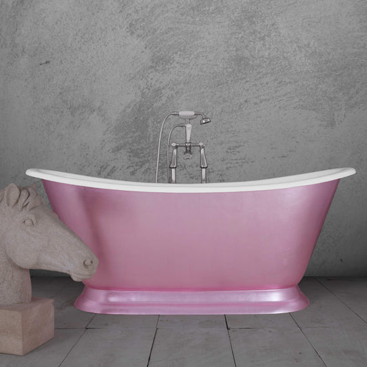 Hurlingham Bathtubs Pink Galleon - Pink Leaf