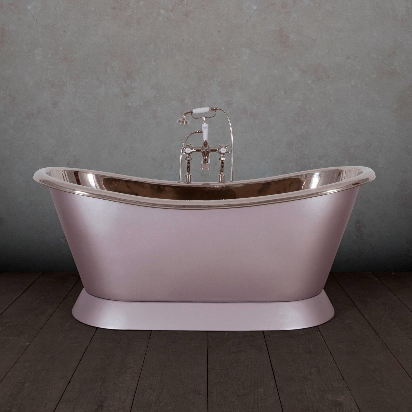 Hurlingham Bathtubs Roberson Silver Blush Copper Bateau