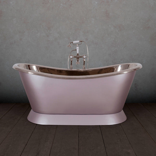 Hurlingham Bathtubs Roberson Silver Blush Copper Bateau