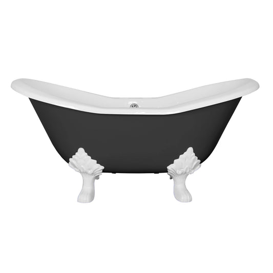 Hurlingham Bathtubs With Tap Holes / Chrome / Railings Byron