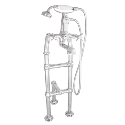 Hurlingham Chrome / 580 mm Freestanding Mixer Taps With Support Leg