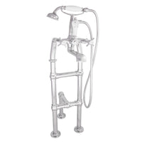 Hurlingham Chrome / 580 mm Freestanding Mixer Taps With Support Leg