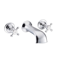 Hurlingham Chrome Wall Mounted Bath Filler (3 Holes)