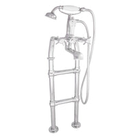 Hurlingham Copper / 580 mm Freestanding Mixer Taps - Chrome