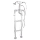 Hurlingham Copper / 700 mm Freestanding Mixer Taps - Chrome