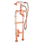 Hurlingham Copper / 700 mm Freestanding Mixer Taps With Support Leg - Copper
