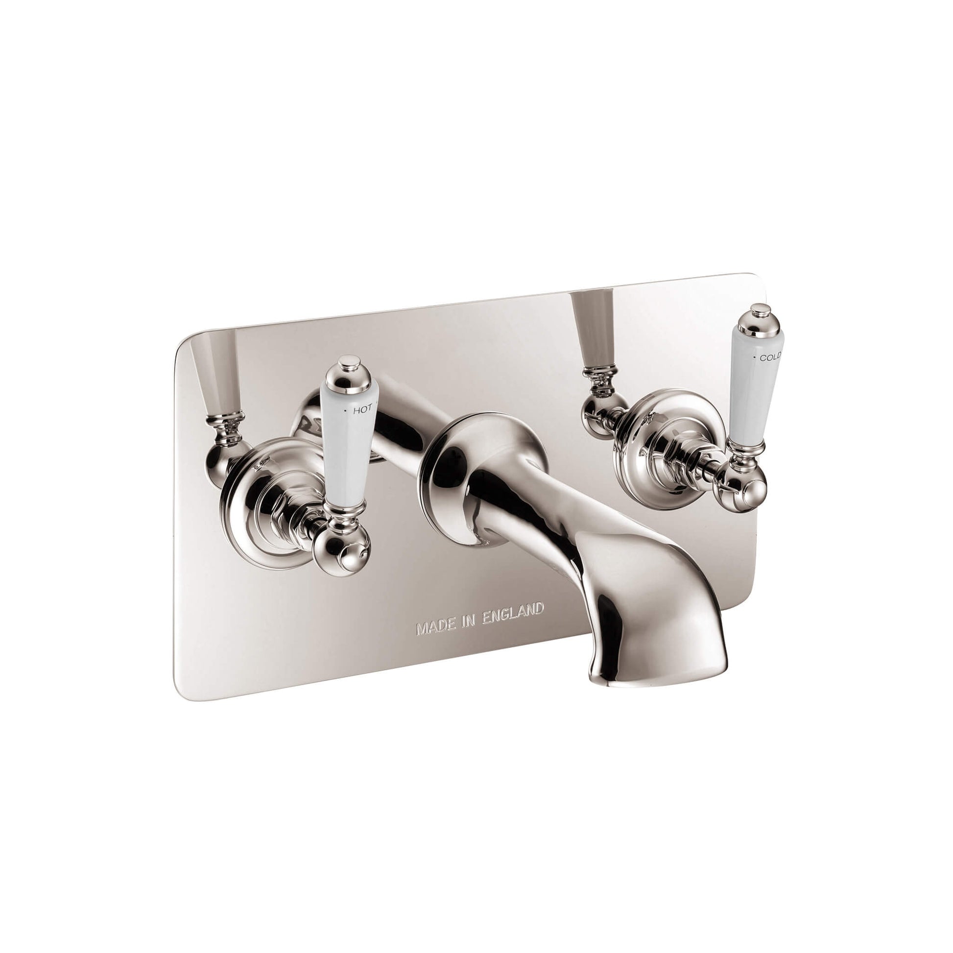 Hurlingham Nickel Wall Mounted Bath Filler Plate